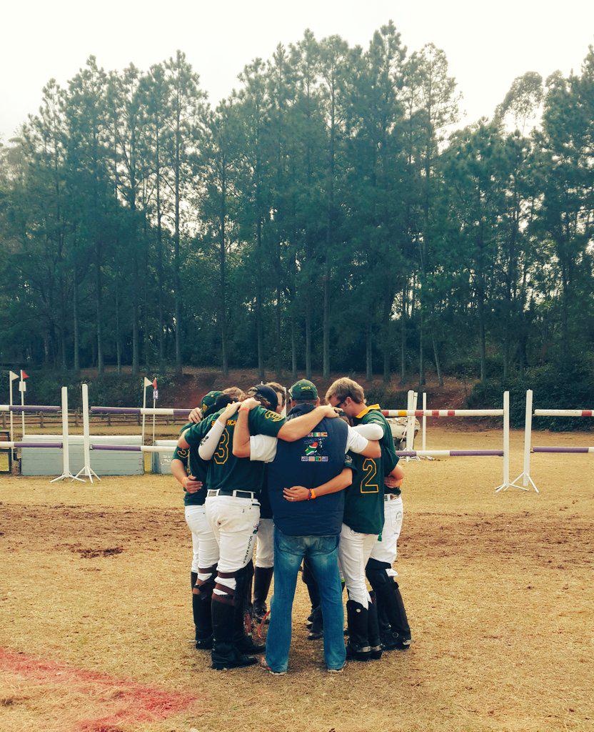 kirstvanh's tweet photo. World Champions Team SA ready to defend their title in the finals today #polocrosseworldchamps http://t.co/L0lu541QI6