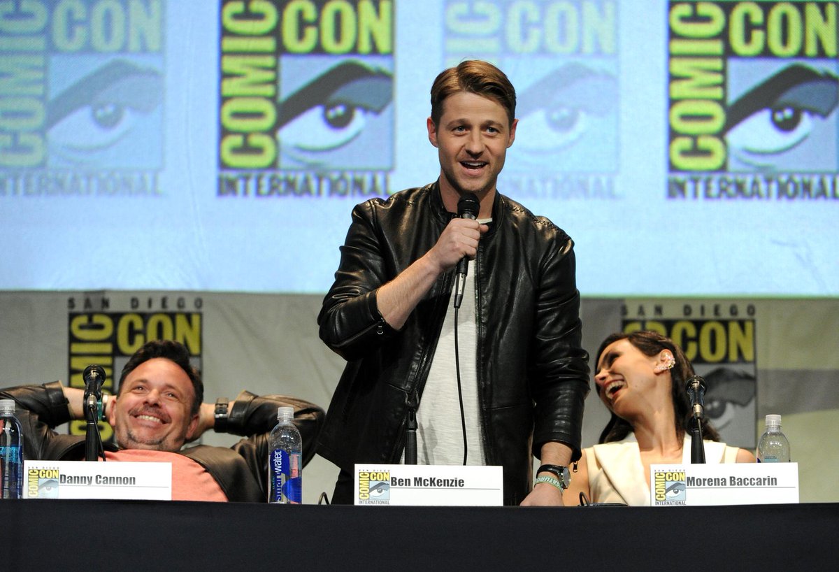 Gotham's tweet photo. #Gotham's finest gathered for a panel at #SDCC tonight. Take a look, citizens: http://t.co/j7O2yJJR0j #FOXSDCC http://t.co/QuoCHfD3OF
