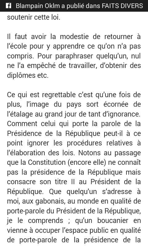 <a href="/TeamNdongSima/">Ndong Sima </a>  n'a pas tiré en longueur #REAGIRGABON <a href="/reagirgabon/">REAGIR GABON</a> ! Le perroquet ferme un peu ta bouche <a href="/BilieByNze/">Bilie-By-Nze</a>