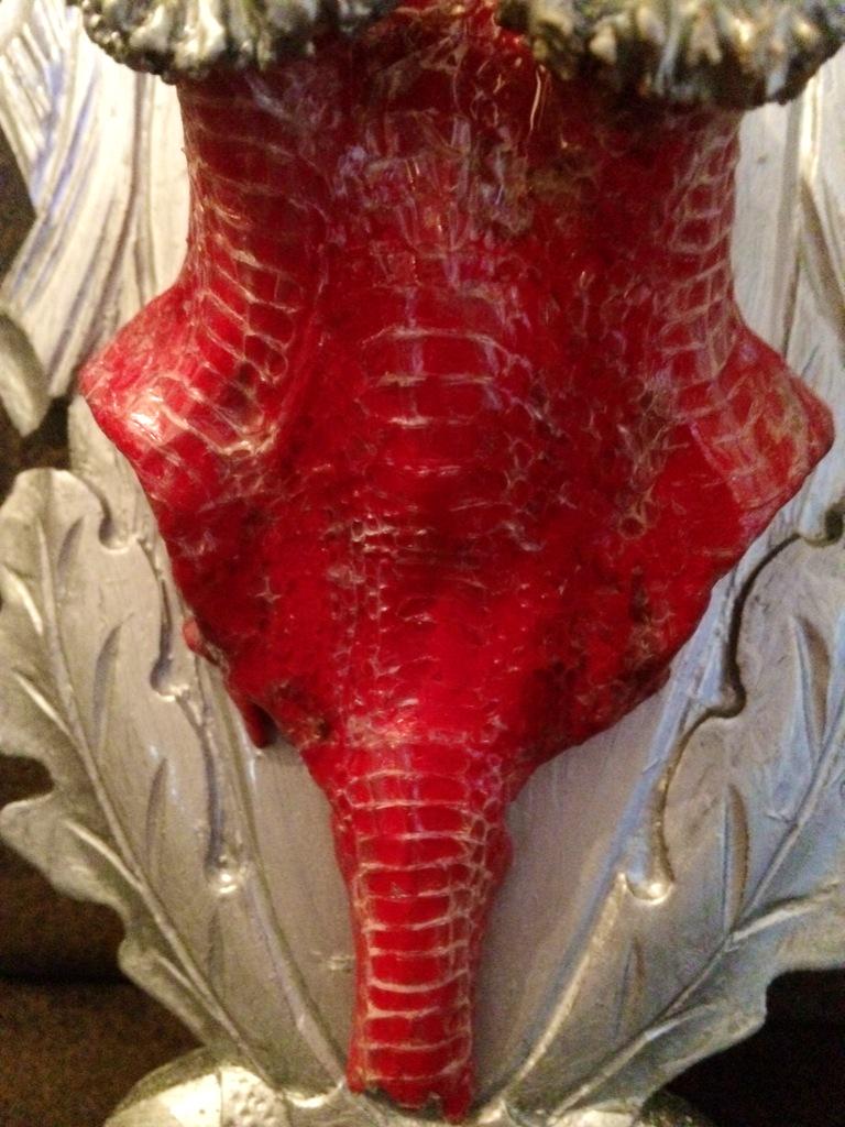bone_creative's tweet image. Snake skin decorated roe deer.
Upcycled 1960 mount . Corn snake sheded skin , red and silver painted 
£60 free p&amp;amp;p