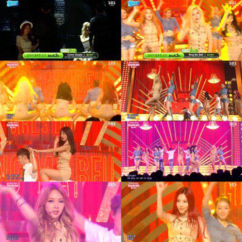 allkpop's tweet photo. Girl's Day return with the catchy "Ring My Bell" on SBS' Inkigayo http://t.co/7qGD8pzEVM http://t.co/6RVz16ZcDw