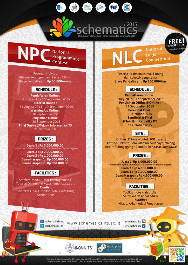 Hi,guys! 🙋 Yuk, daftarkan dirimu/tim kamu di #NPC2015 / #NLC2015 ! :) #fantasticschematics <a href="/SMANSAKLT/">SMA N 1 Klaten</a> <a href="/OSMANSA_KLT/">OSMANSA Klaten</a>