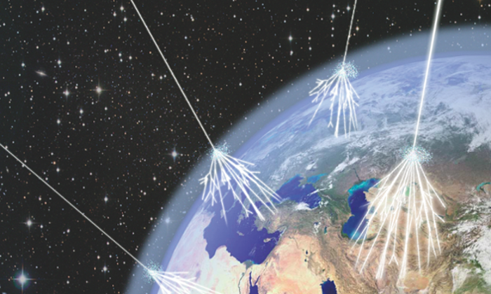 ATLASexperiment's tweet photo. Nature's hadron collider produces #Higgs bosons all the time, high in the sky - http://t.co/0BhPQihaVC http://t.co/pmPLzU6y5x