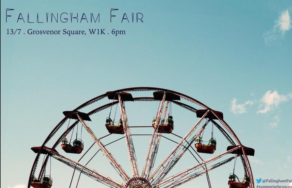 FallinghamFair's tweet image. TOMORROW NIGHT. We're in London! Grosvenor Square, #Mayfair at 6pm. Come see what we've got for you! RT? #Gigguide