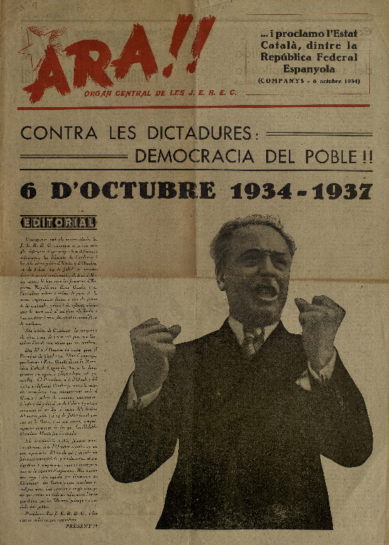 FundacioIrla's tweet photo. «Ara» òrgan de les @lesJERC entre 1936 i 1938. Descobriu més premsa històrica a http://t.co/c0hsXcLSOb http://t.co/ReZpiGx06J