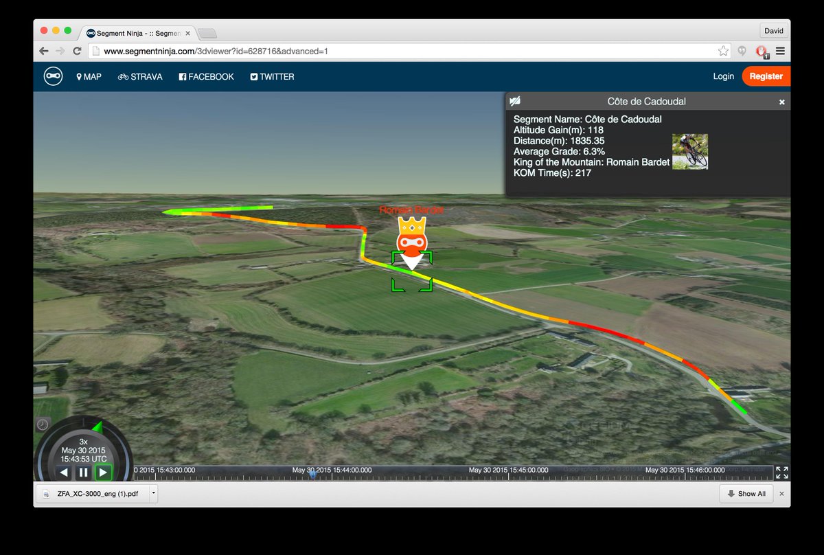 segmentninja's tweet photo. TTT day at #TDF2015, experience the 1.8km finish ascent in interactive 3D here! http://t.co/BzRCZCPQfi #homeofcycling http://t.co/y67PsMIpAN