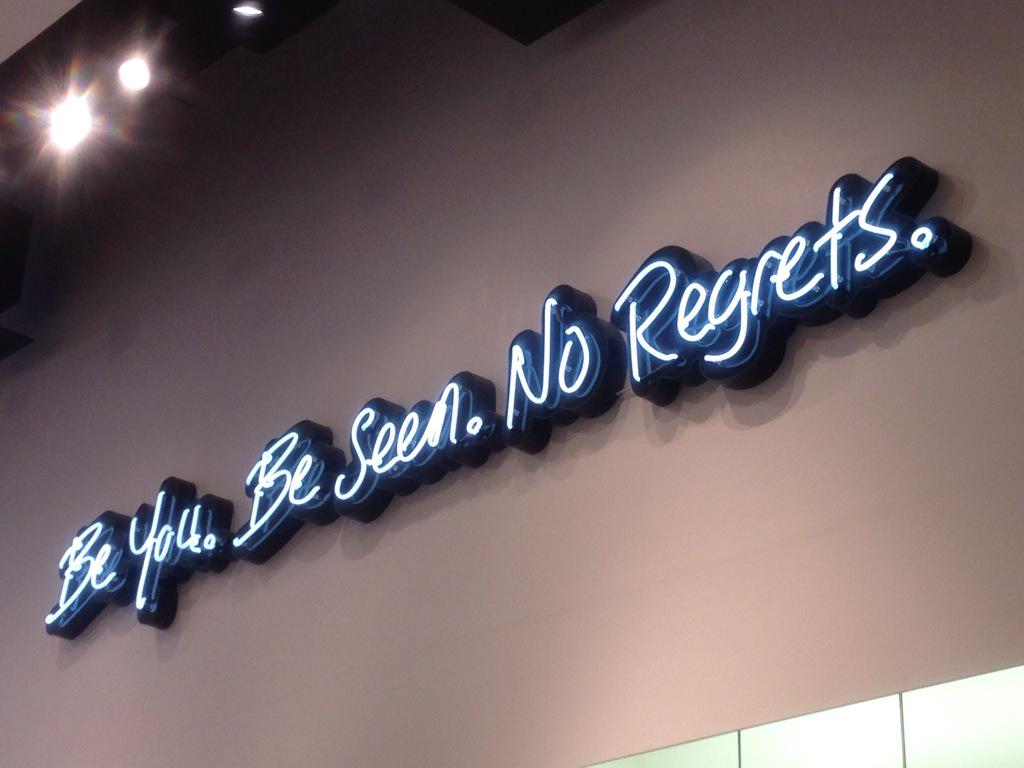 wearestuart's tweet photo. A sign in @Forever21 Amsterdam. Please do regret all your fast fashion purchases. [132/227] http://t.co/JzhWy3PUfm
