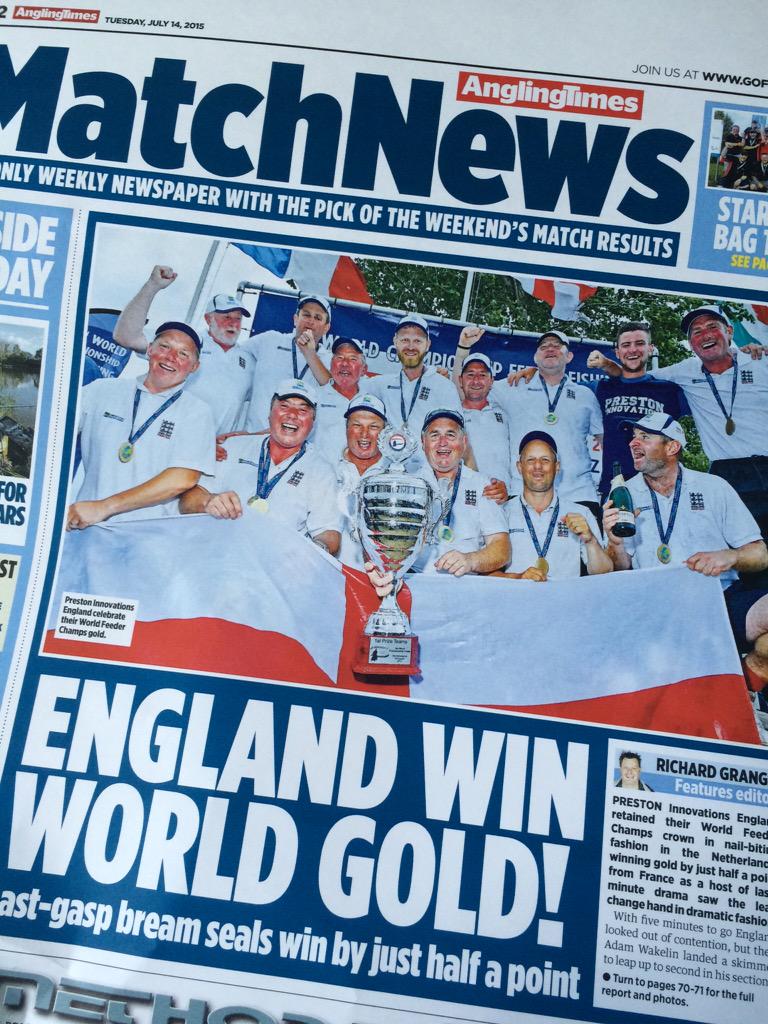 Steve Fitzpatrick (@angtruststeve) on Twitter photo Decent <a href="/angling_times/">Angling Times</a> back page if you ask me! <a href="/prestoninnov8/">Preston Innovations</a> England Feeder squad are World Champs again! Out Tues. Decent <a href="/angling_times/">Angling Times</a> back page if you ask me! <a href="/prestoninnov8/">Preston Innovations</a> England Feeder squad are World Champs again! Out Tues.