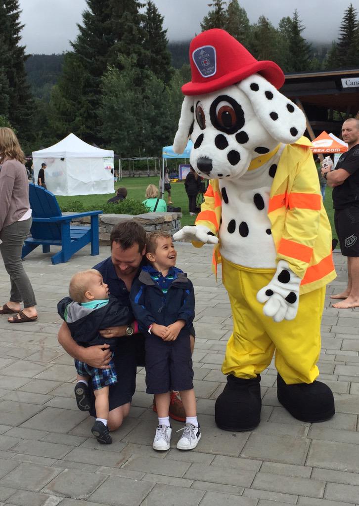 onesmileymonkey's tweet image. The cutest firefighter dog at the #WCF2015 @GoWhistler @ArtsWhistler