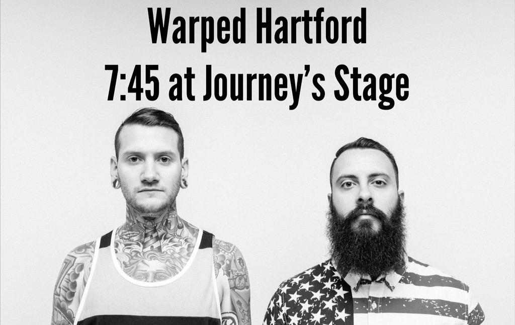 Yo <a href="/VansWarpedTour/">Vans Warped Tour</a> Hartford! We close out the show at 7:45 in the amphitheater. 4:00 signing at our Merch tent.