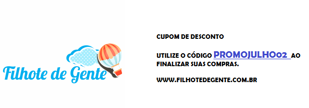 FilhoteStore's tweet image. Semana de Descontos utilize o código e ganhe 10% de desconto nas compras nos Site..valido do dia 12 a 19 de julho.