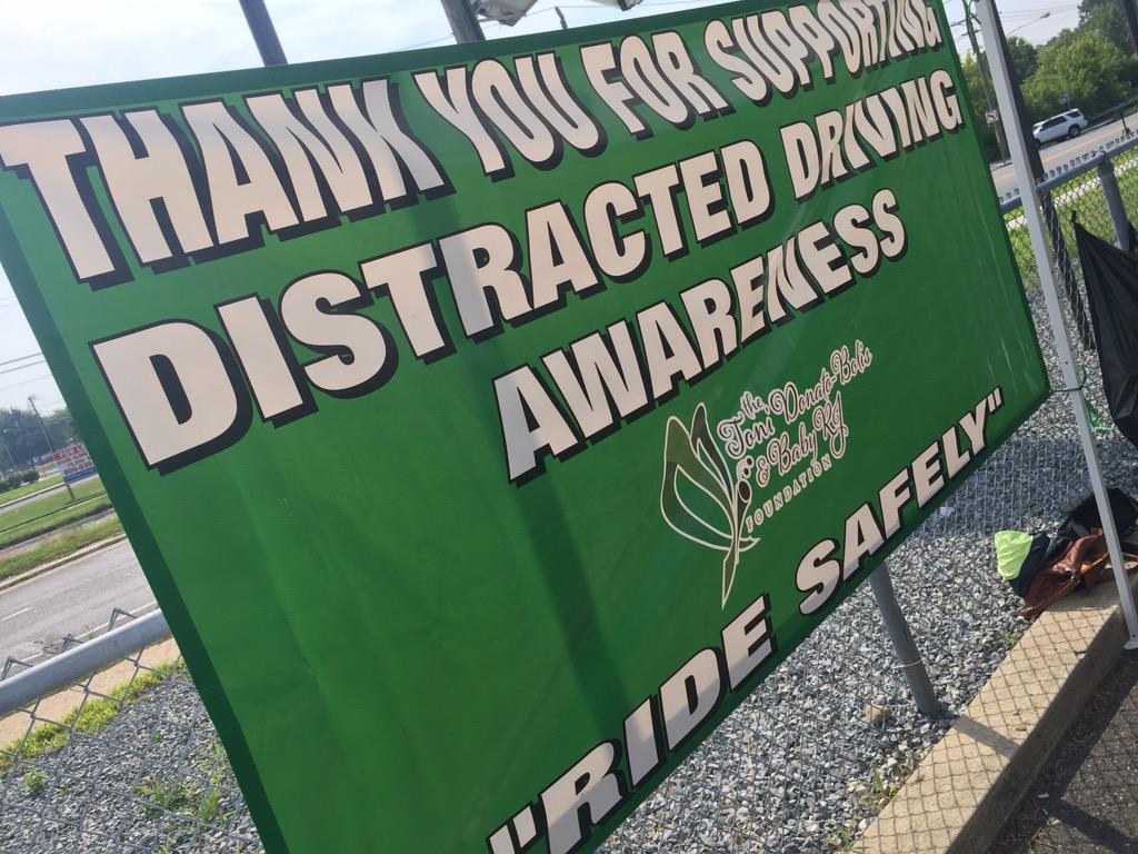 phillyshooter's tweet photo. Motorcycle ride to support distracted driving awareness @Barbs_HD in memory of @ToniAndRJ @FOX29philly http://t.co/1WBPC0eDO6