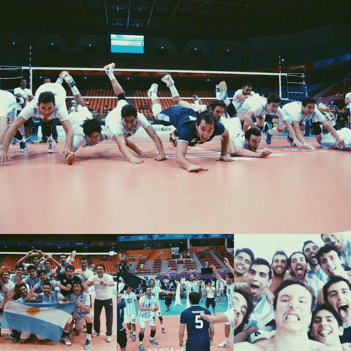 VoleyACLAV's tweet photo. #Gwangju2015 Y Argentina es de BRONCE en los #JuegosUniversitarios!!! Felicitaciones jugadores y Cuerpo Técnico!!! http://t.co/pr68cD2izA