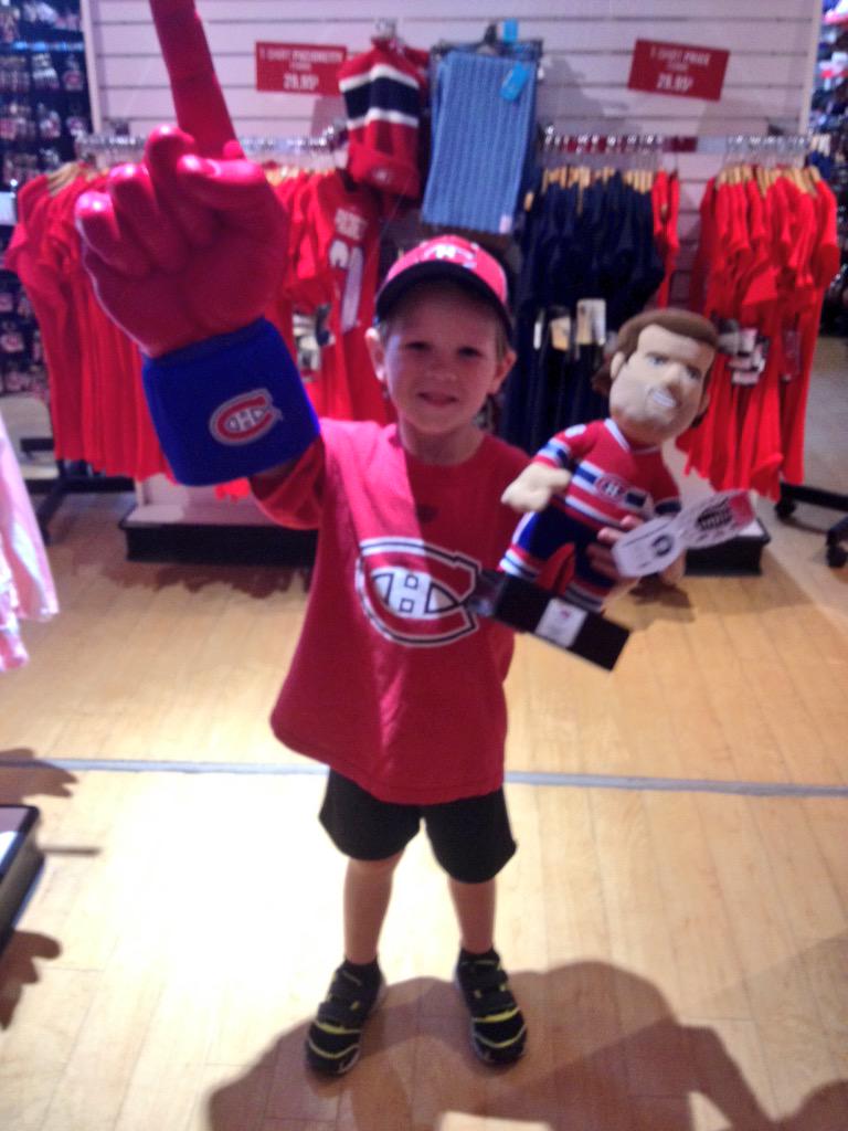 @BrandonPrust8 he is pumped to see u as a <a href="/CanadiensMTL/">Canadiens Montréal</a> doll. 1st visit to #montreal! Good luck on the west coast!