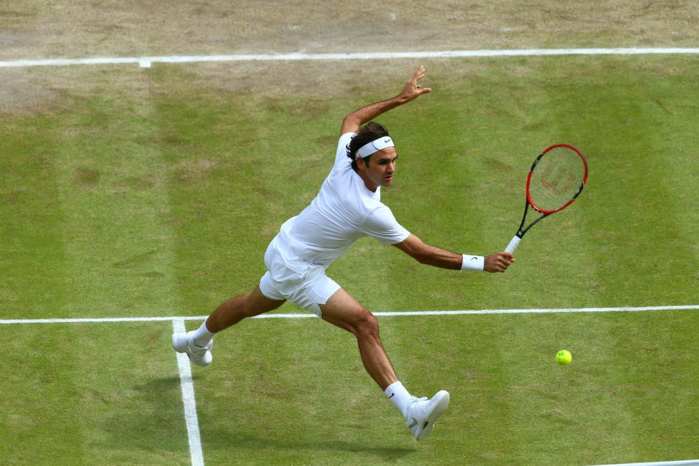 Wimbledon on Twitter: "Federer showing his attacking intent as he holds