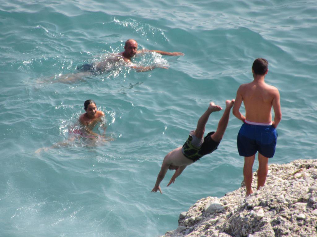 Just another day watching kids diving off the rocks into the Mediterranean at #Nerjas Spain