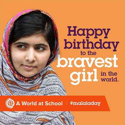 Happy Birthday The Daughter of our nation Malala Yousafzai
may you have many many more
We love you and we 