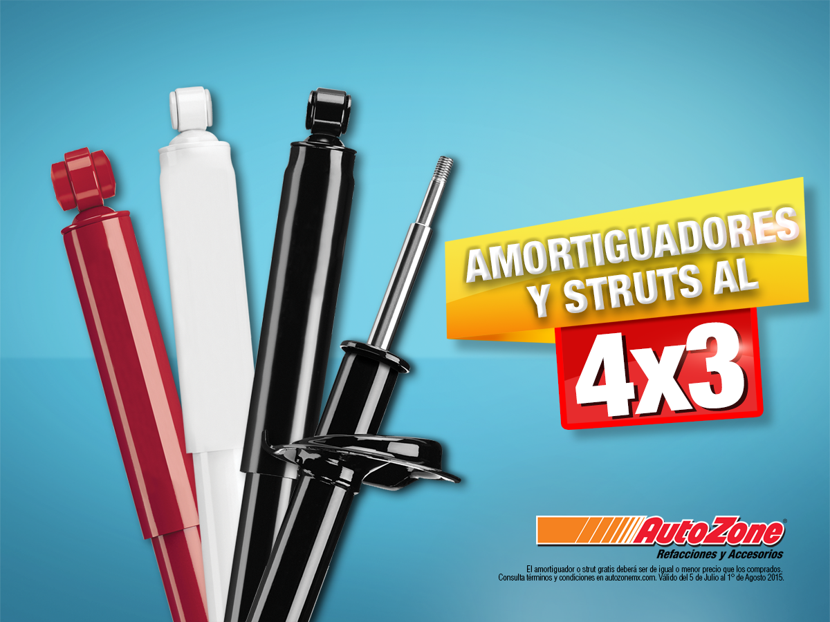 AutoZone Mexico on Twitter: "Todos los Amortiguadores y al 4x3. Cotiza en tu tienda AutoZone de preferencia. http://t.co/yIKVeddEc3" / Twitter
