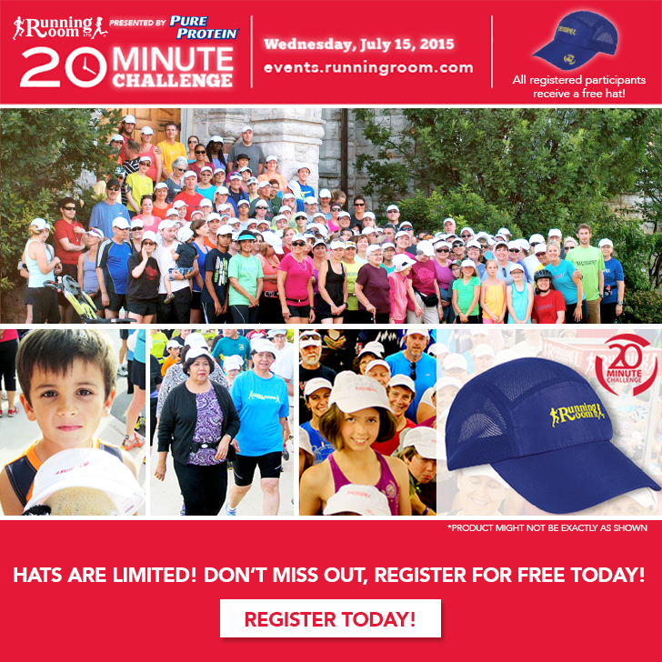 The #20MinuteChallenge is THIS Wednesday! Register for this FREE event to get your FREE hat! ow.ly/PfvsZ