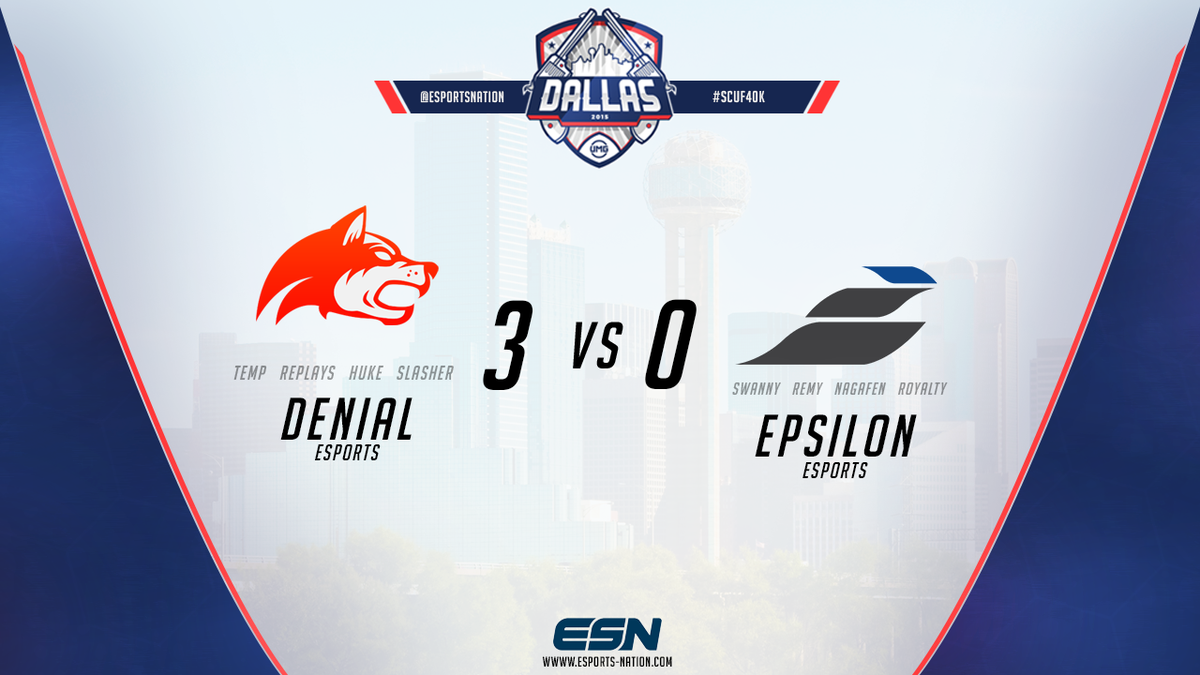 EsportsNation's tweet photo. .@DenialEsports go flawless in the series against @Epsilon_eSports.NA after a 16-11 win on Comeback, UL. http://t.co/ZyLe9d1oaB