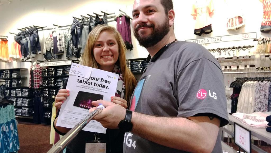 jstimbert's tweet photo. Another Sunday of flyers at the mall. This time with the selfie sticks and speaker demos! @ktvannoy @lorislabs http://t.co/jeVAi5iWCN