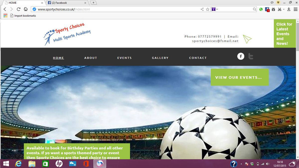 SportyChoices's tweet photo. Sporty Choices - Multi Sports Academy

Please check out our new webpage

http://t.co/SdDnV7f0IF.

We hope you enjoy. http://t.co/ACegmlQUcT