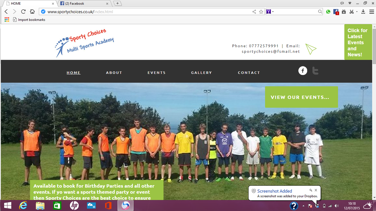 SportyChoices's tweet photo. Sporty Choices - Multi Sports Academy

Please check out our new webpage

http://t.co/SdDnV7f0IF.

We hope you enjoy. http://t.co/ACegmlQUcT