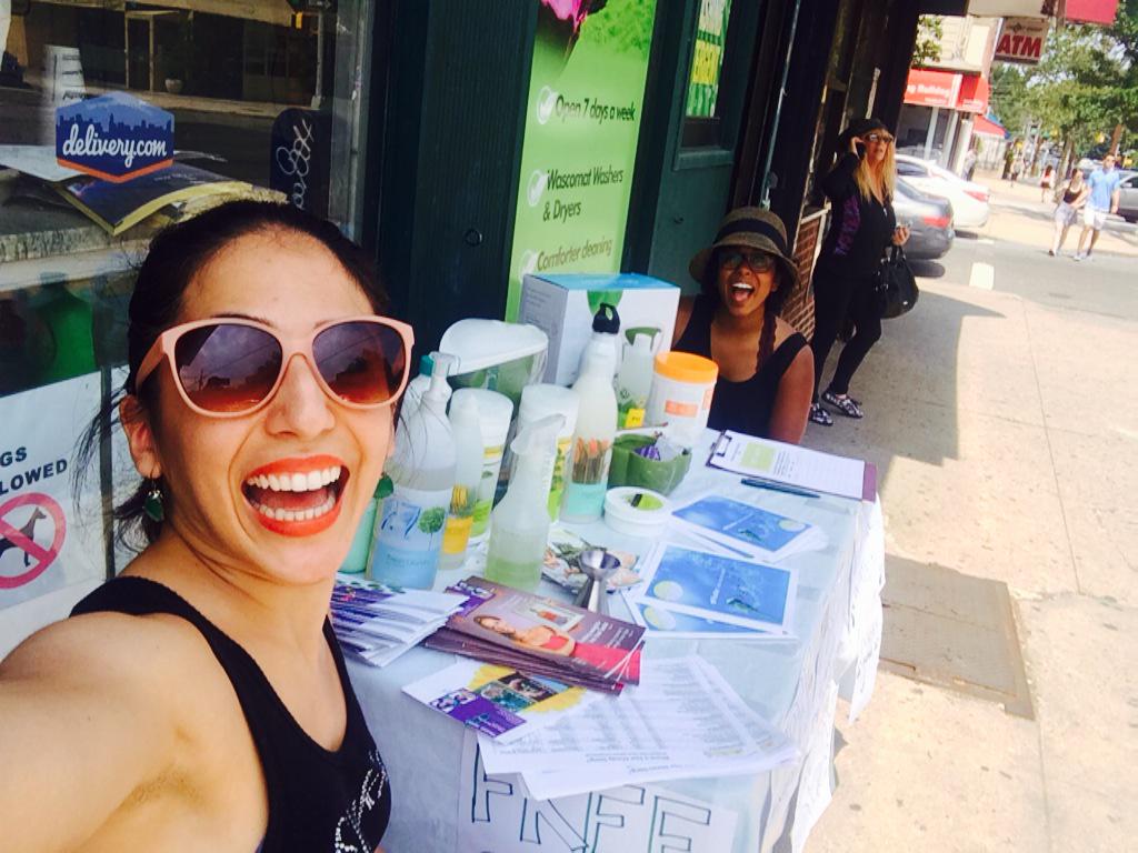 HHwGabrielle's tweet photo. Bringing it to the people! @ShakleeHQ booth in Astoria 23rd /27th St til 2pm. @ImGabrielleRuiz @PallaviSassstry http://t.co/z3b1e0BoEi
