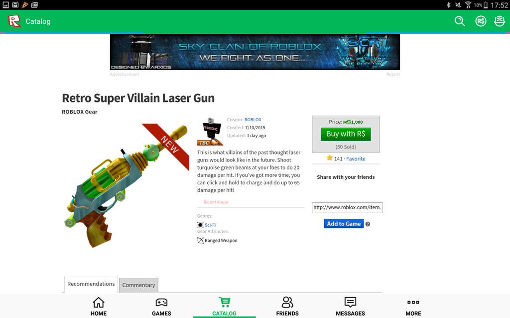 Laser Gun Roblox Gear Id