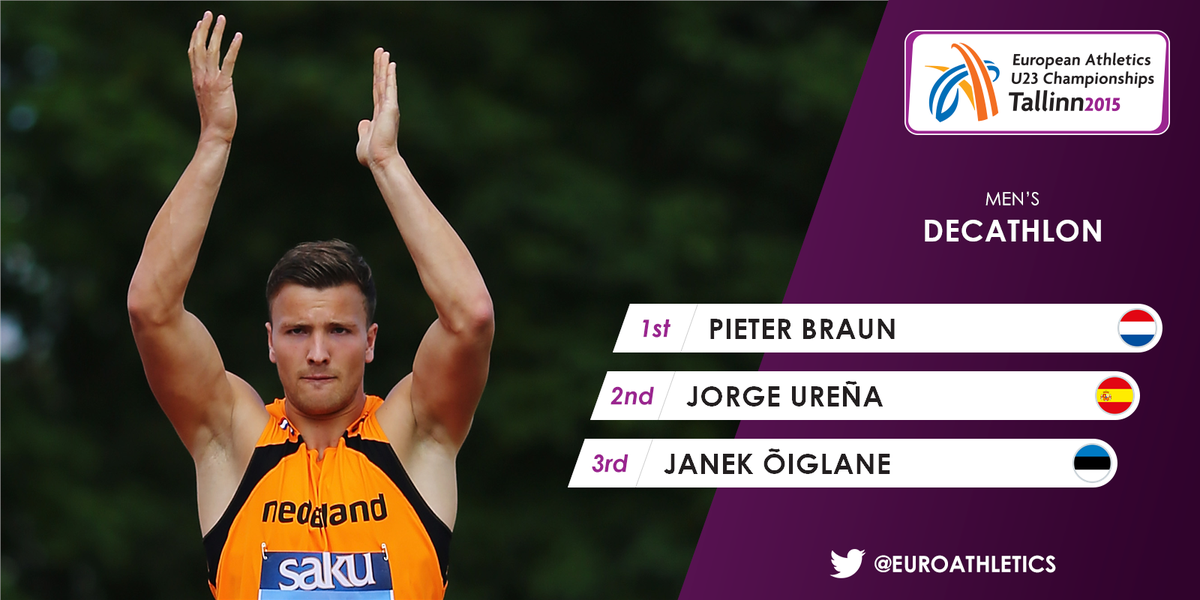 Pieter Braun claims the decathlon title while the hosts claim a bronze courtesy of Janek Oiglane. #Tallinn2015