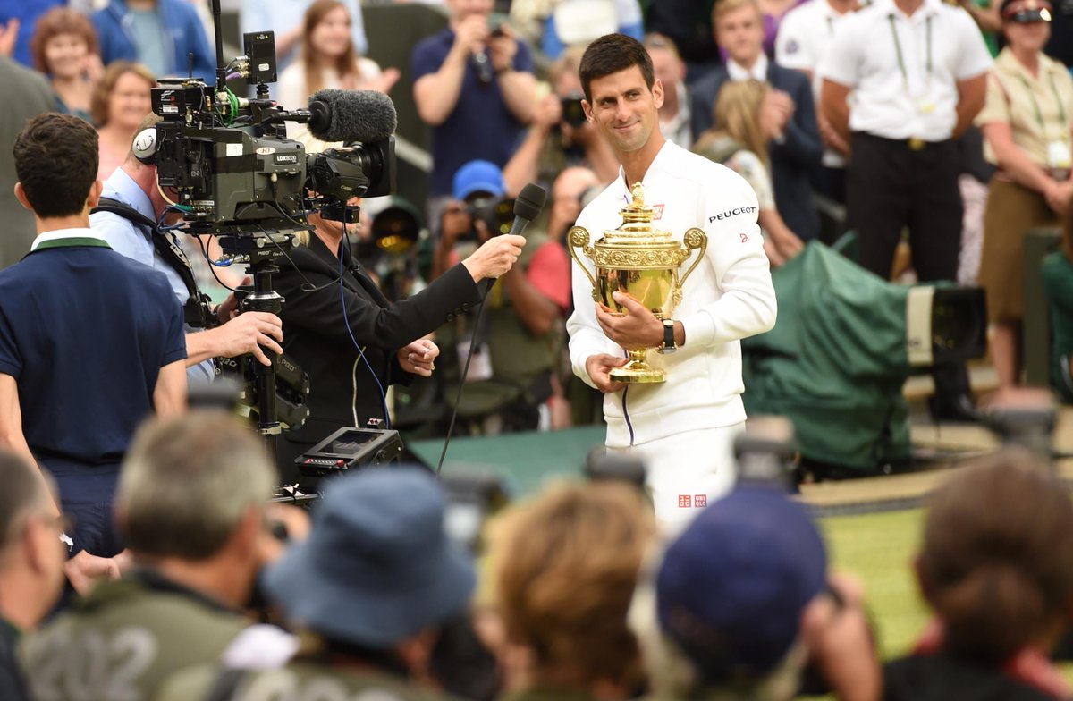 Djokovic: "For these matches you work all your life...you envision being on Centre Court holding this trophy"