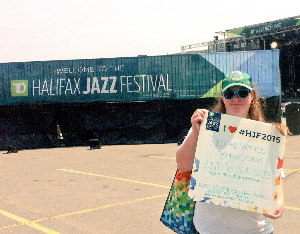 HFXJazzFest's tweet photo. Find our 'I ❤️ HJF' sign girl around @My_Waterfront this afternoon for a chance to WIN FREE HJF merch! #HJF2015 http://t.co/wbTWZBYGAr