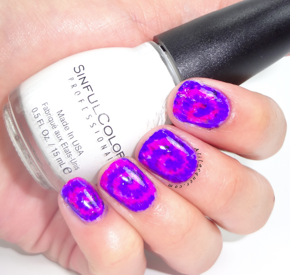 Tie Dye Sharpie nails #NailArt wp.me/p4cCNg-25V check it out!