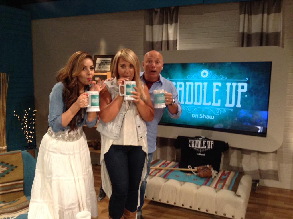 Sippin' up a storm w <a href="/AmberApproved/">Amber Approved</a> Today at 2 on #SaddleUp Channel 10! <a href="/ShivaJahanshah/">Shiva Jahanshah</a> @ShawTVCalgary