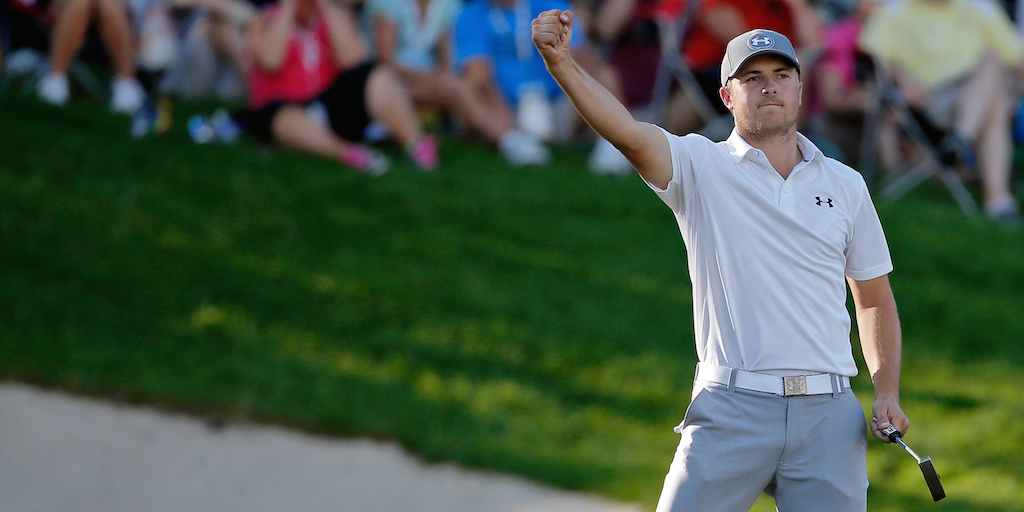 The site of his first <a href="/PGATour/">PGA TOUR</a> win is now the site of his latest.

Congrats, <a href="/JordanSpieth/">Jordan Spieth</a>. 2015 <a href="/JDClassic/">John Deere Classic</a> Champ.