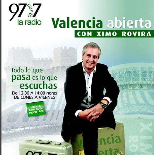 ochoa_norte's tweet photo. Mañana en la 97.7 a las 13:30h, estaremos charlando con Ximo Rovira en el programa "Valencia Abierta". Atentos!! http://t.co/R1wPW0SKnm