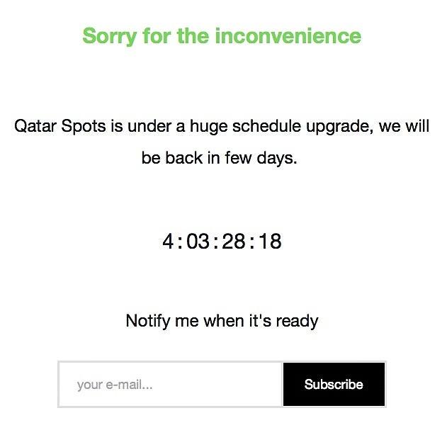 QatarSpots's tweet photo. نقوم حاليا بعمل تغيير كامل للموقع، على أن نرجع لكم بعد ذلك بشكل وحله جديدة لقطرسبوتس. http://t.co/CMfRtlowsv