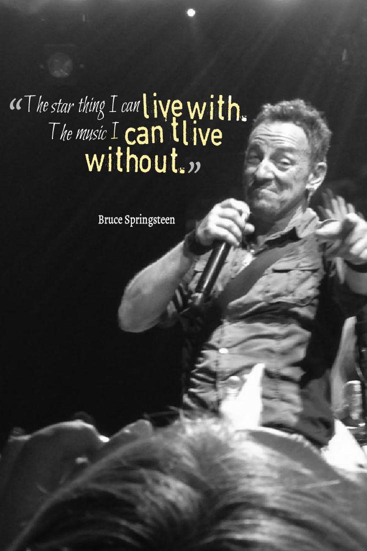 Bruce Springsteen! (Blogness) on X: "ICYMI: Bruce Springsteen quote on  stardom vs. the music: http://t.co/Znl6FVEXoC" / X