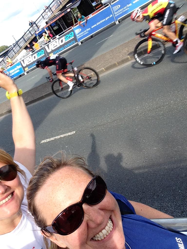 Fab day marshalling with @0_c1 watching some exciting cycling action #RideStockton #finishlinefun #inspiring