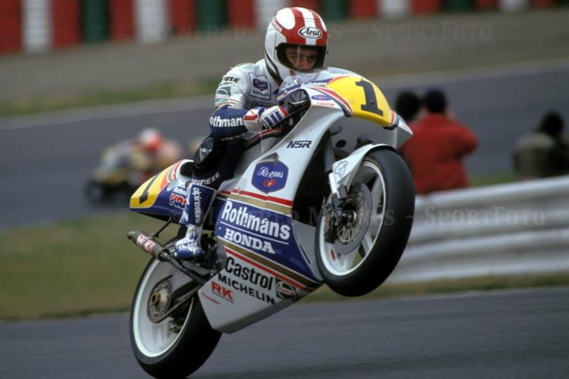 OnThisDay 1992 Hungaroring. Luca Cadalora (Honda NSR250) took his