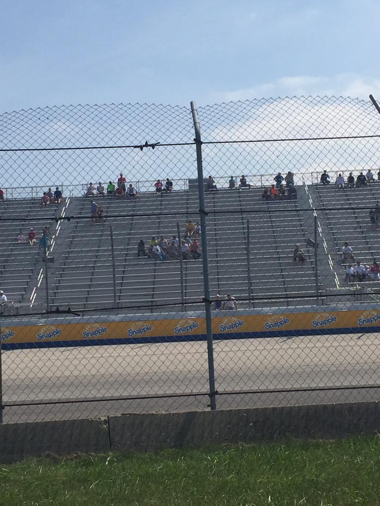 GVanderbur's tweet photo. Great news to report from The Mile.  Race hasn't started and there are already more fans in the stands than Fontana http://t.co/DKXq8qKYxo