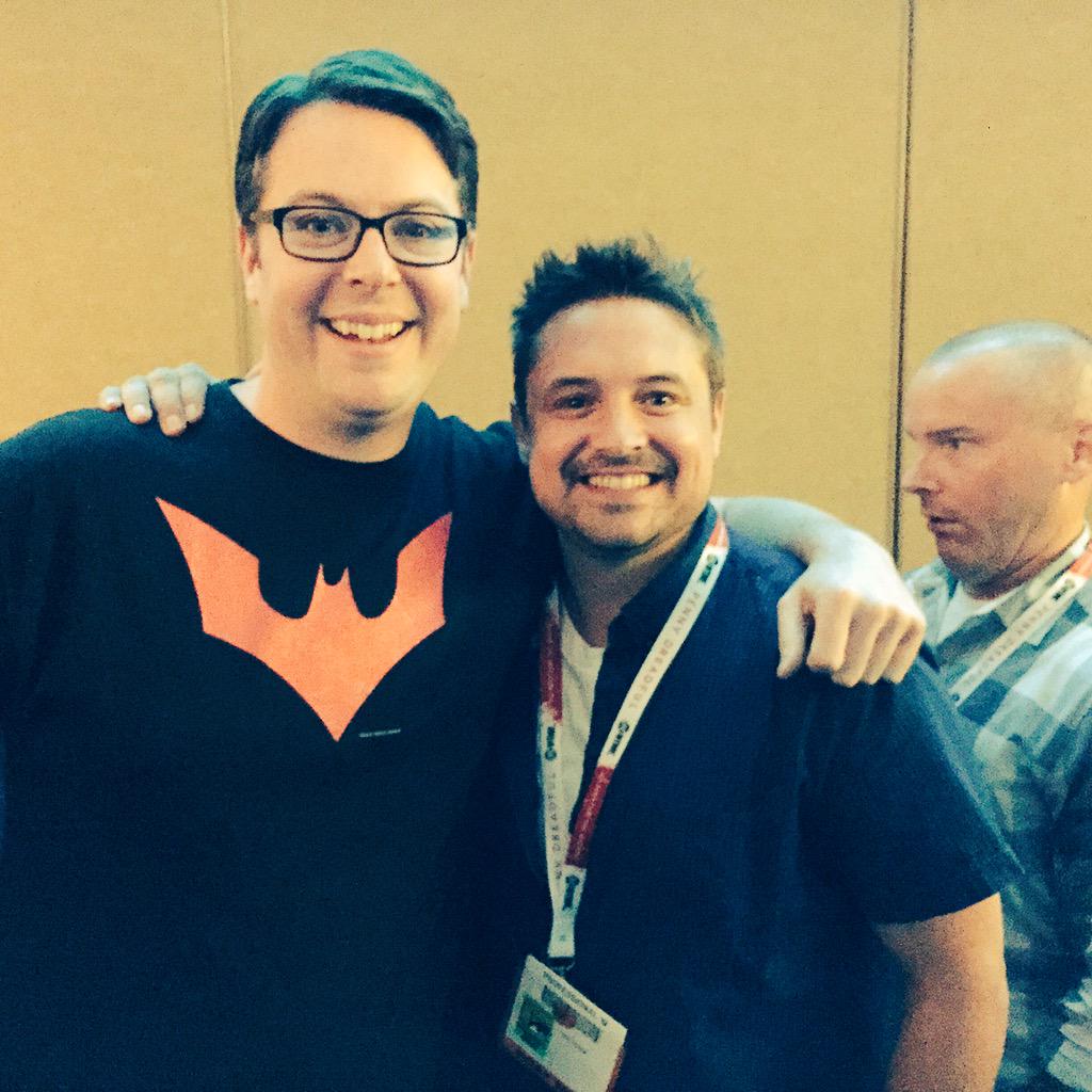 Just met Batman Beyond @willfriedle. Glad washed-up Batman Unlimited <a href="/RogerCraigSmith/">Roger Craig Smith</a> was there to ruin it.
