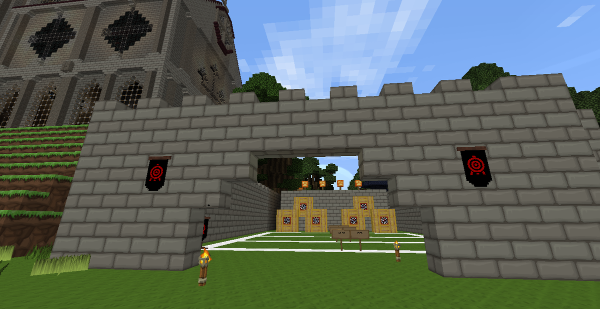Husscraft Built A New Archery Range In Huss Town Contact Me If You D Like To Test Your Skills Minecraft Minecraftserver Http T Co Qshy50icrl