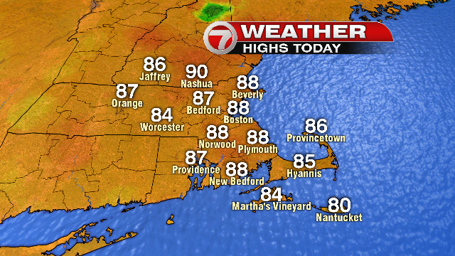 BriEggers's tweet photo. High temps so far today. Will we get there? #90orbust! http://t.co/9dLNzGA9p7