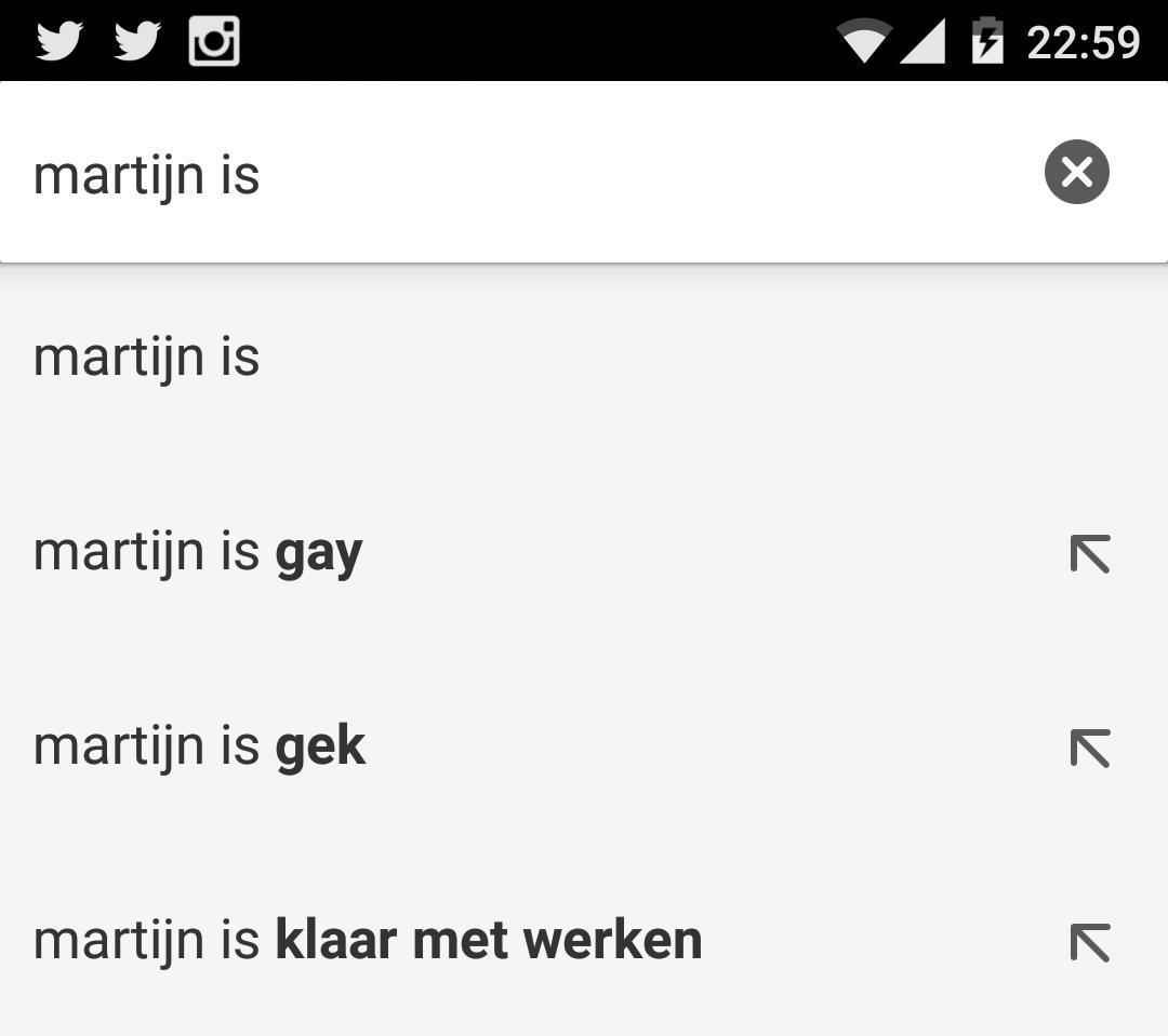 martymcvry's tweet photo. Hmz... #googleyourname
't Zijn zotten die werken!
https://t.co/eh48XkaLbY http://t.co/7vDutl7NFZ