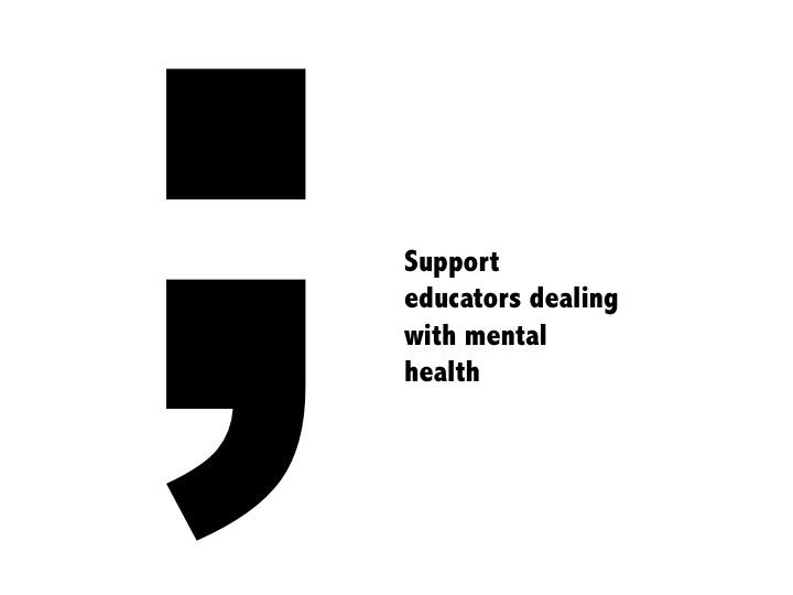 ShiftParadigm's tweet photo. I support educators dealing with mental health issues. Share a semicolon on July 14 to Stand with us.

#semicolonEDU http://t.co/noOwfuAVLK