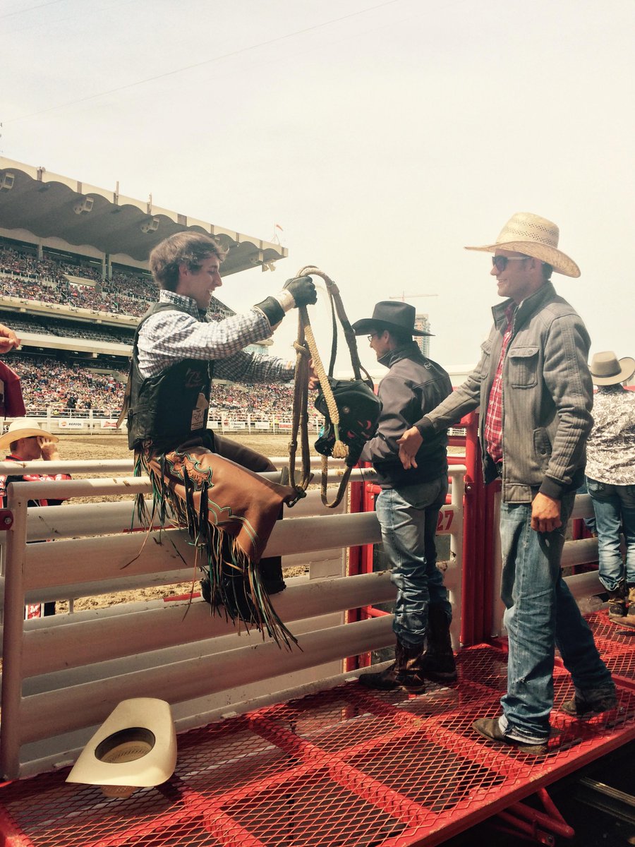 .<a href="/SageKimzey/">Sage Steele Kimzey</a> is our #Stampede2015 Bull Riding Champion with a huge 92.5 on Bottle Rocket! #csrodeo
