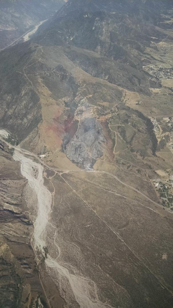 Stu_Mundel's tweet photo. Yuciapa window shot #millsfire open flames seem to be out helos still dropping water @KCBSKCALDesk @KNX1070 http://t.co/kiDHpti7t7