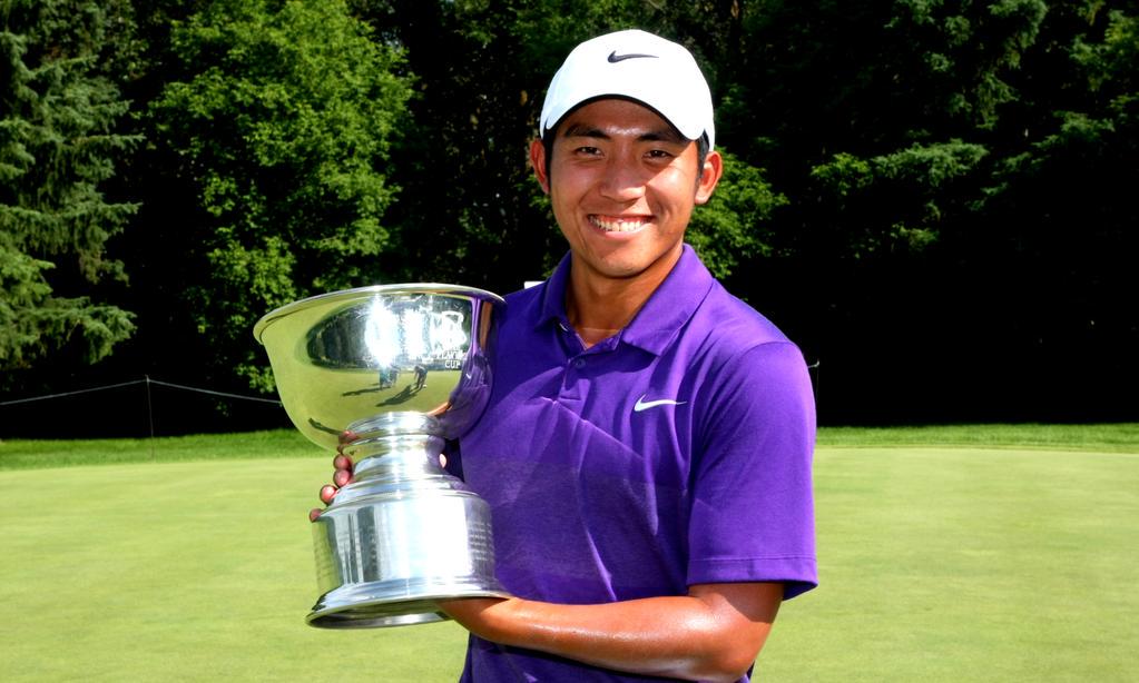 CT Pan wins and has his purple on him! <a href="/UW_MGolf/">Washington Men's Golf</a> @ctpan63