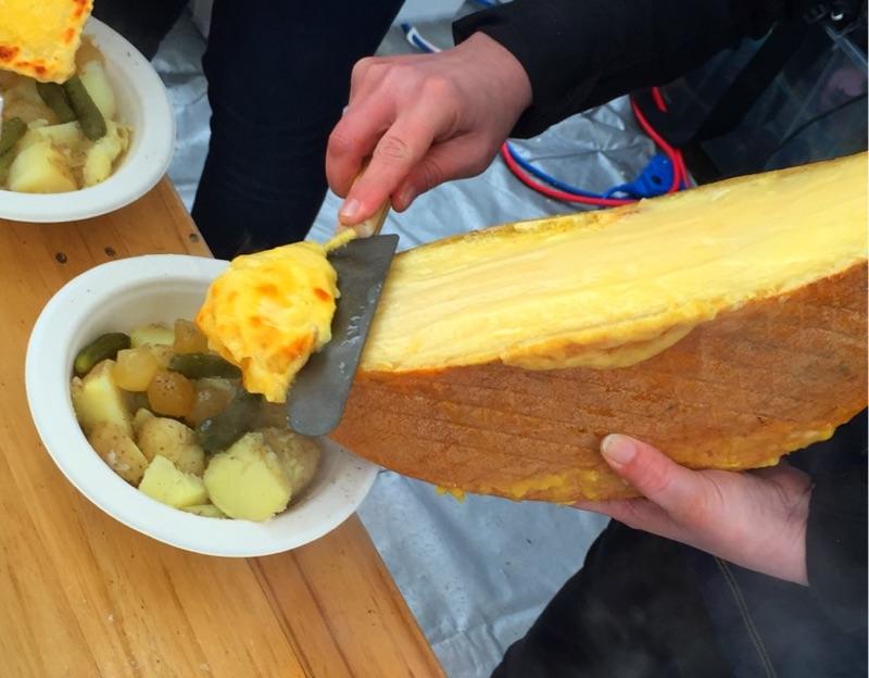 Despite the weather our debut was a success! <a href="/VicFarmrsMarkts/">VFMA</a> <a href="/LArtisanCheese/">L'Artisan Cheese</a> #raclette #farmersmarket #cheeselovers